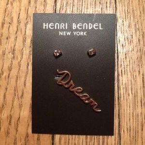 Henri Bendel studs w/ dream earring accent